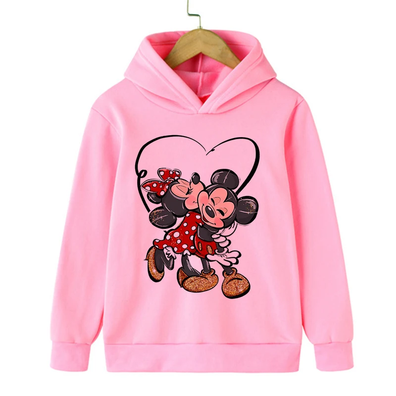 y2k Kawaii Cartoon Manga Anime Mickey Minnie Disney Mouse Hoodie Children Clothes Kid Girl Boy Sweatshirt Hoody Baby Top image 6