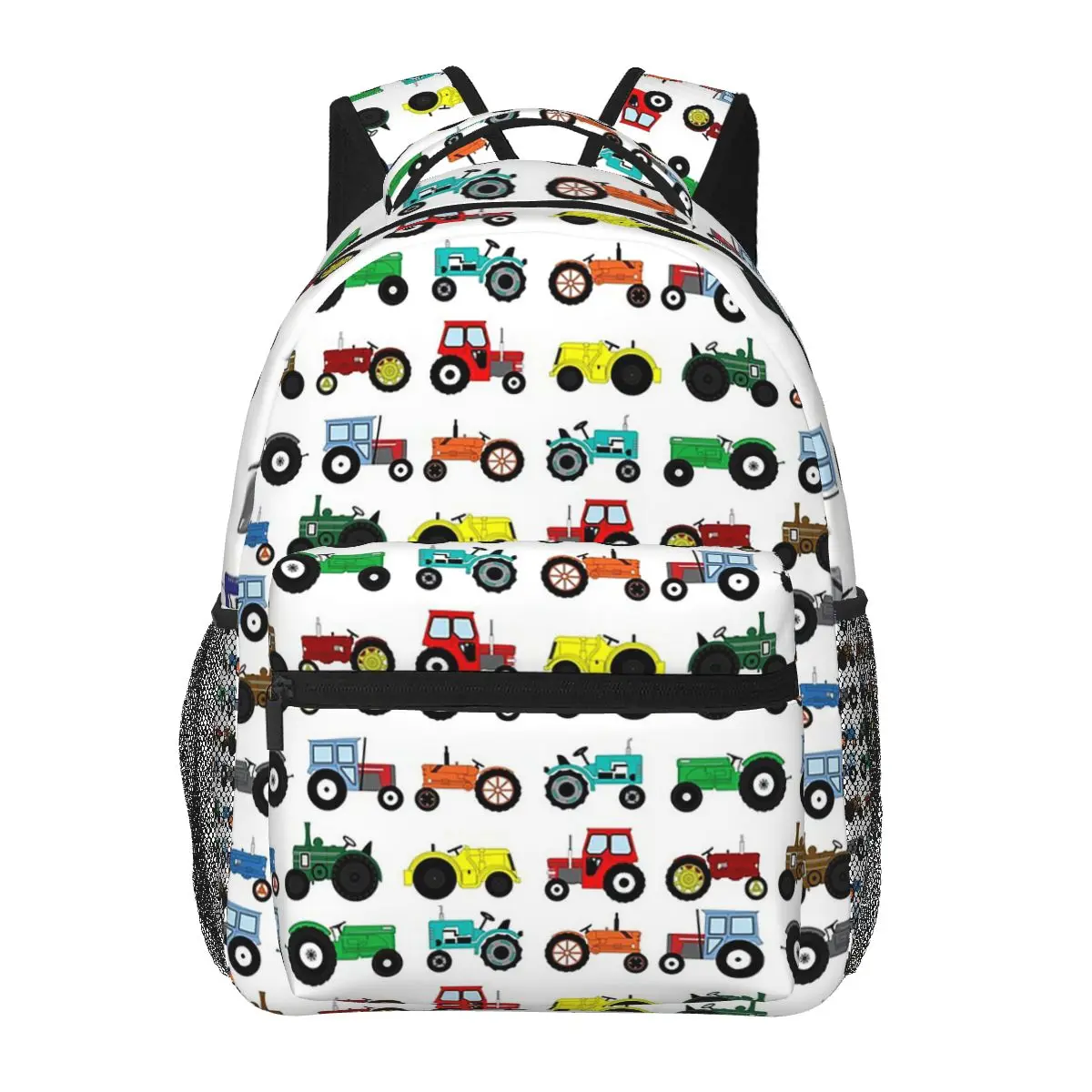 

Tractors Print Backpacks Boys Girls Bookbag Students School Bags Cartoon Travel Rucksack Shoulder Bag Large Capacity