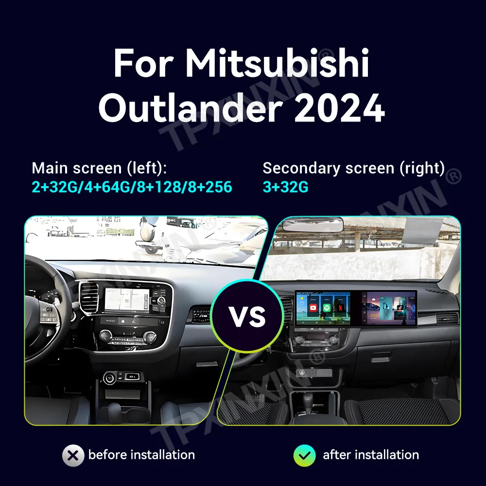 11.5 Inch Screen Car Radio For Mitsubishi Outlander 2024 Android Auto GPS Navigation Multimedia Video Stereo Receiver Head Unit