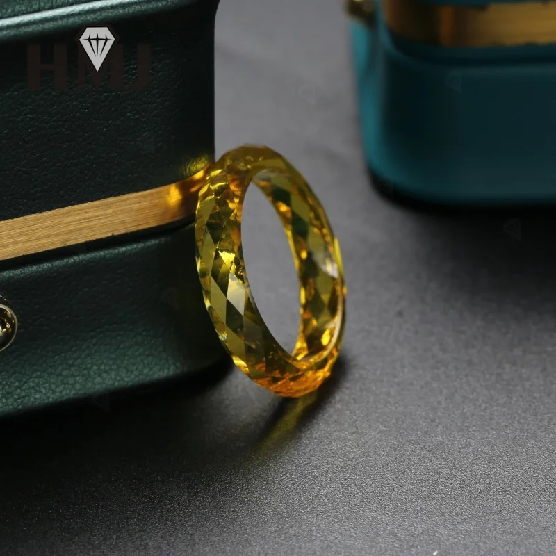 Gelber Granatring, Laborgezüchtete Edelsteine, optional AGL-Zertifikat, schlichter Fingerring, edler Schmuck, Geschenk, Großhandel, Charms, Vintage – Detail 15