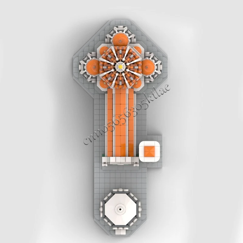 2013 PCS MOC Średniowieczna Katedra Zamek Modularny Model Klocki Konstrukcyjne Zestawy DIY Edukacyjne Klocki do Składania Zabawki Prezent Świąteczny dla Dzieci