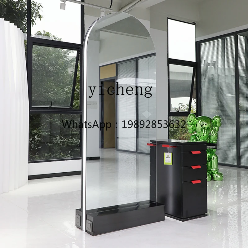 J1    hair salon mirror table hair salon single and double-sided floor perm and dye hair cut mirror barber shop mirror