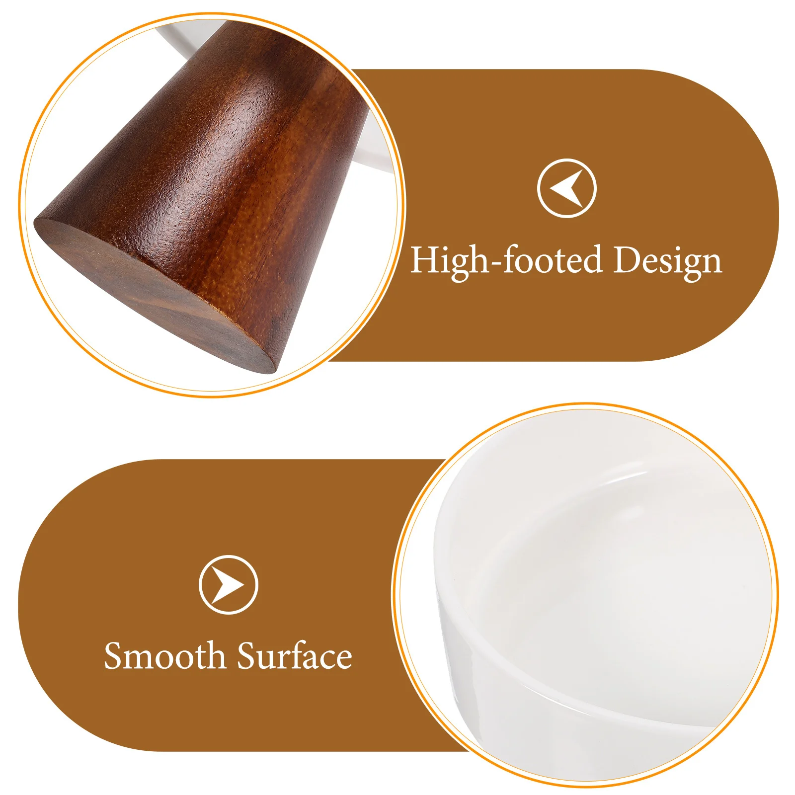 

Деревянное основание, керамический поднос для десерта на высоких ножках, подставка для торта, элегантный дисплей для свадьбы, дня рождения, поднос для торта, подставка для десерта