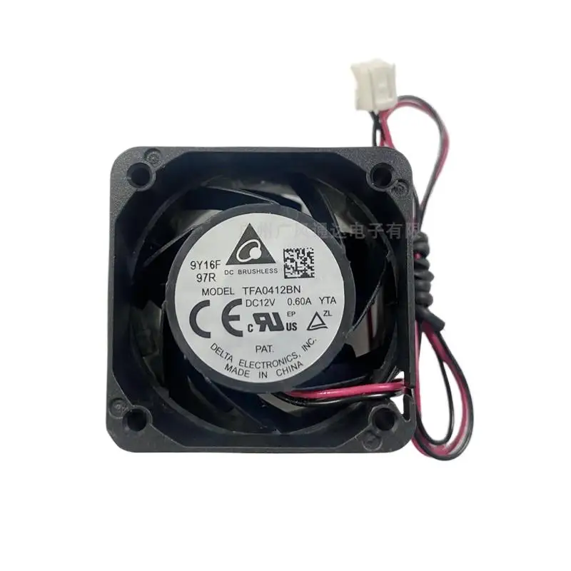 Untuk Delta TFA0412BN 4028 Kipas 12V 0,60A (0,40A Sebenarnya) 15600RPM 40X40X28Mm Kipas Pendingin Industri Aliran Udara Besar dengan FG/PWM