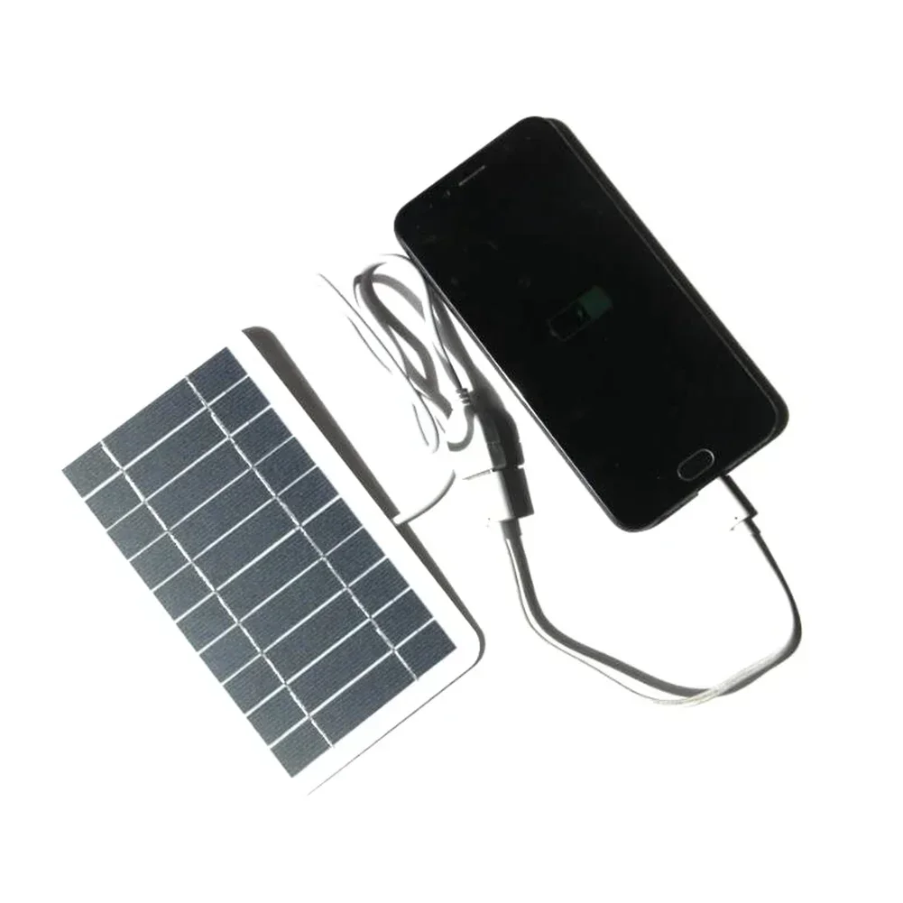 Efficient Solar Charging  Fast Charging USB Output Port  Lightweight and Portable 2W 5V Solar Panel Charger for Outdoor Use