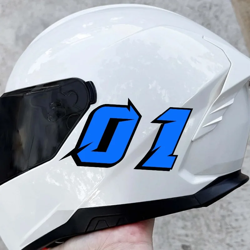 

waterproof, suitable for decorative front fairing Blue motorcycle racing number decorative sticker