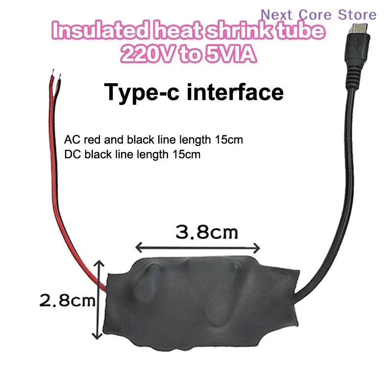 1Pcs AC220V To DC5V 1A/2A TYPEC USB Power Supply Power Transformer Portable Small Camera WiFi Monitoring Adapter