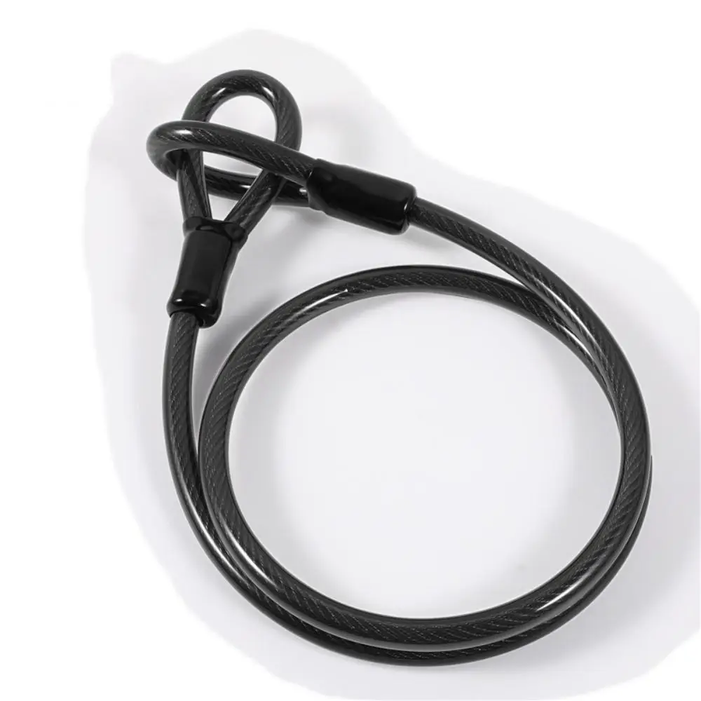 Double Loop End Bicycle Safety Cable Anti-theft Cut-Resistant Strong Steel Cable Lock Triple Braided Reinforced