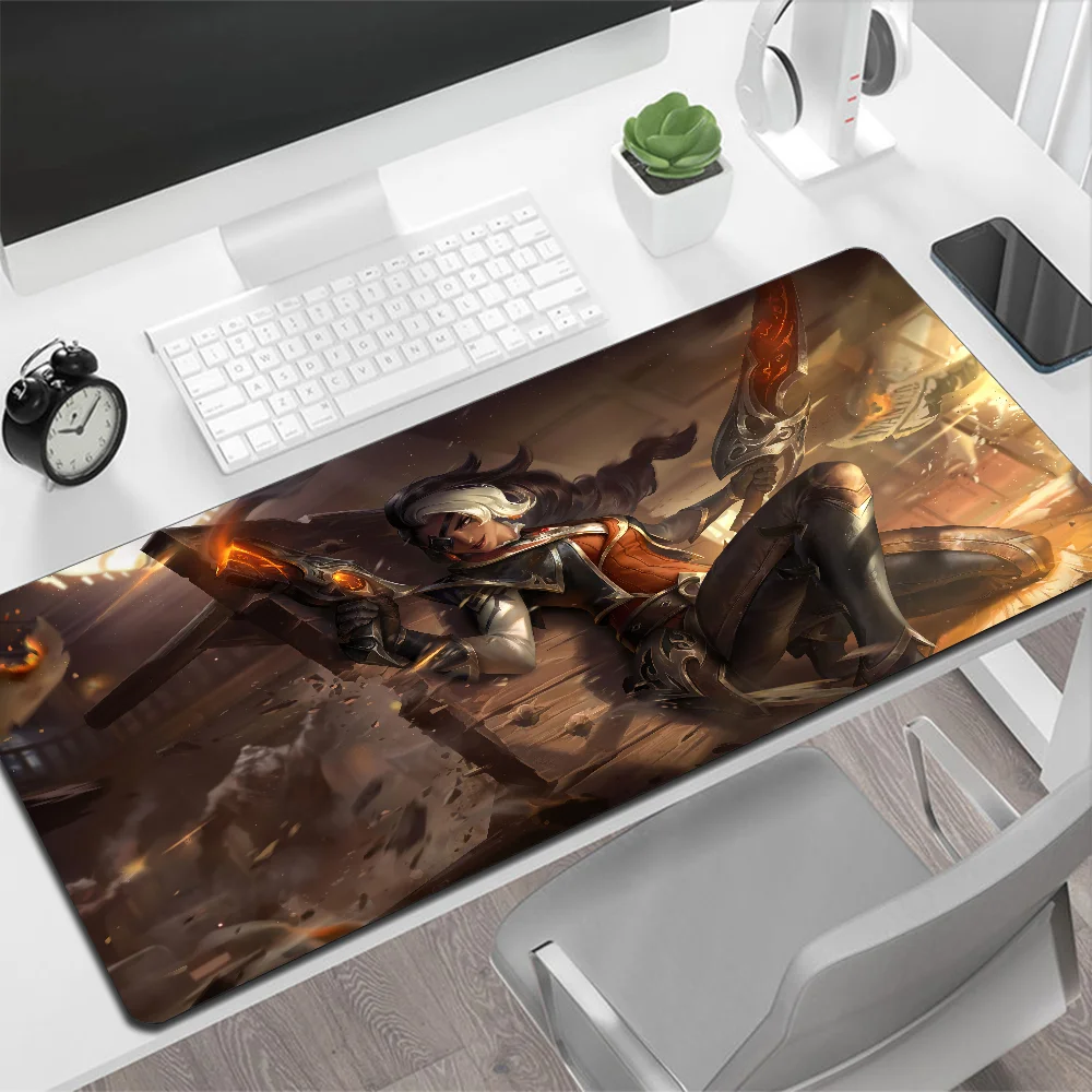 League of Legends Samira Large Mouse Pad Gaming Mouse Pad PC Gamer Computer Mouse Mat Big Mousepad XXL Carpet Keyboard Desk Mat