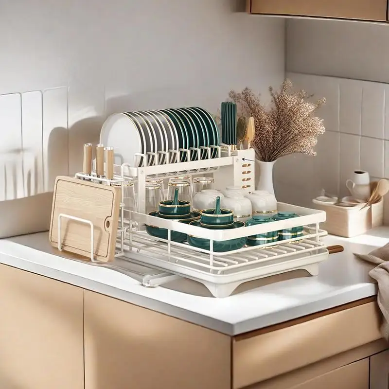 

Dish Rack For Kitchen Counter Tableware Organizer Countertop Utensil Storage Holder Tableware Dryer Racks Kitchen Organization