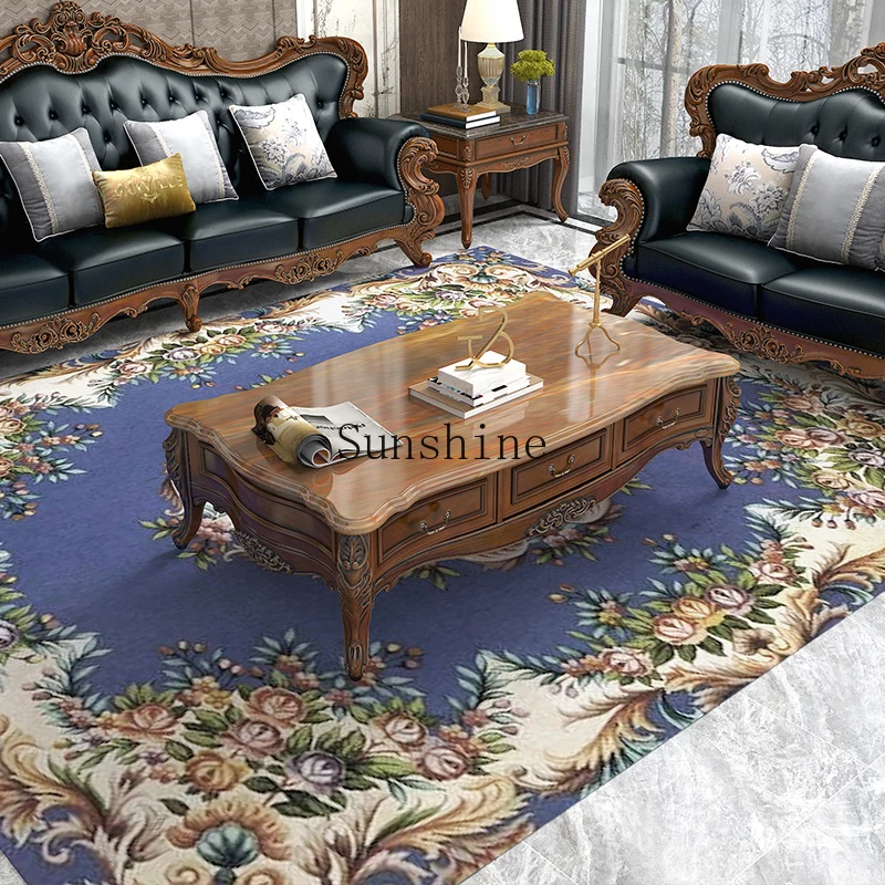 

Marble American New Luxury Villa Elm Tea Table Simple and Modern