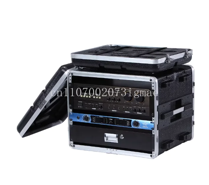 ABS plastic portable air case power amplifier 4U microphone receiver drawer 6U chassis