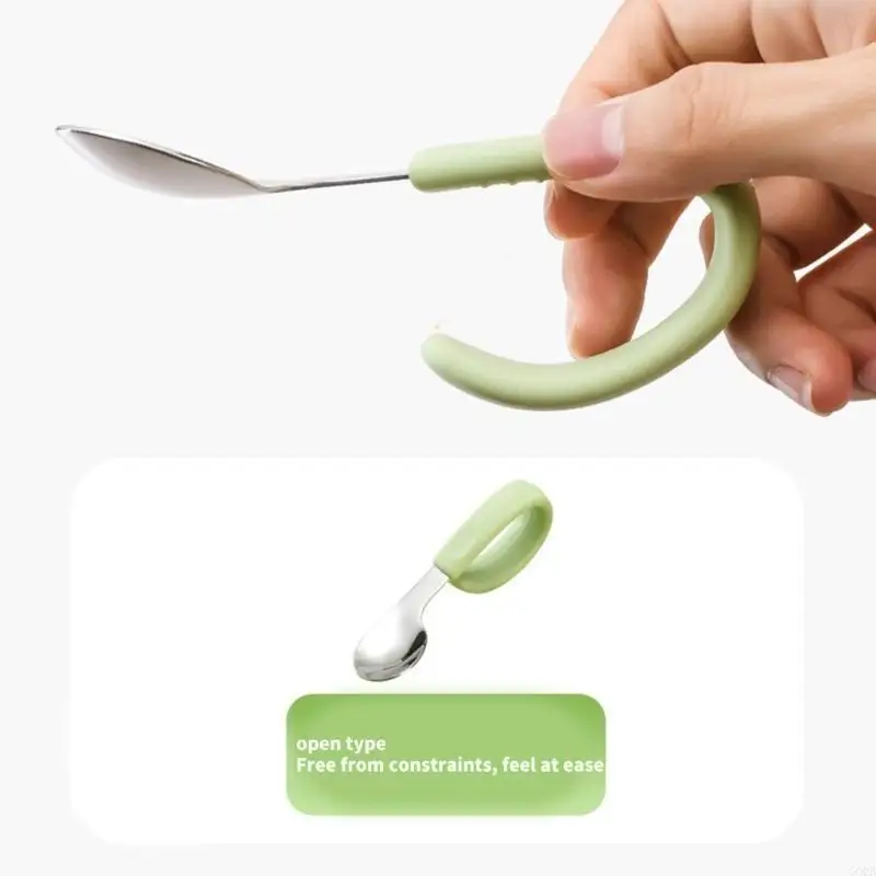 Conjunto utensílios alimentação para crianças CORB, colher e garfo para uma experiência refeição segura e divertida