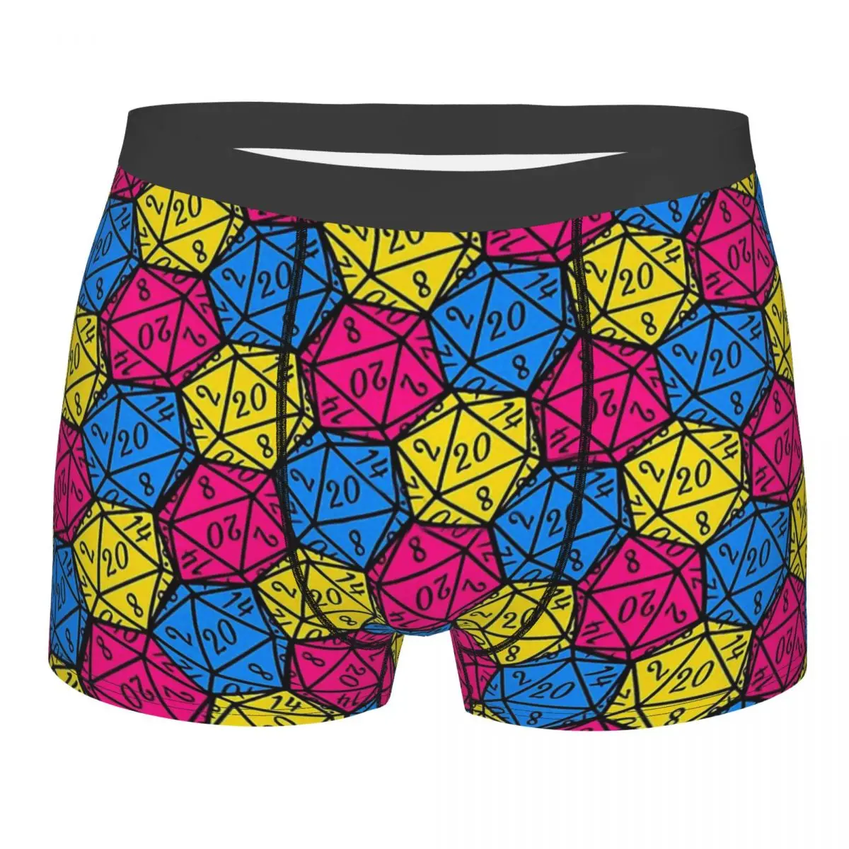 Pansexual Pride Dice DnD Game Underpants Breathbale Panties Male Underwear Comfortable Shorts Boxer Briefs