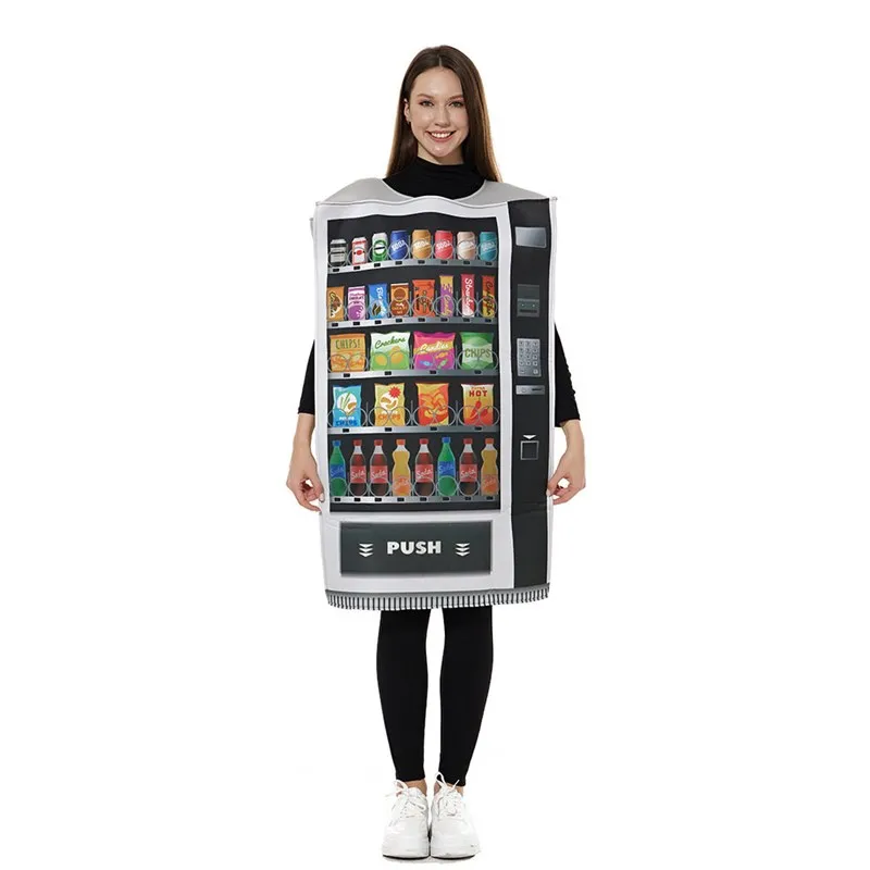 

Automatic Halloween Vending Machine Role-playing Stage Performance Costume Fun Supermarket Sales Machine Performance Clothing...