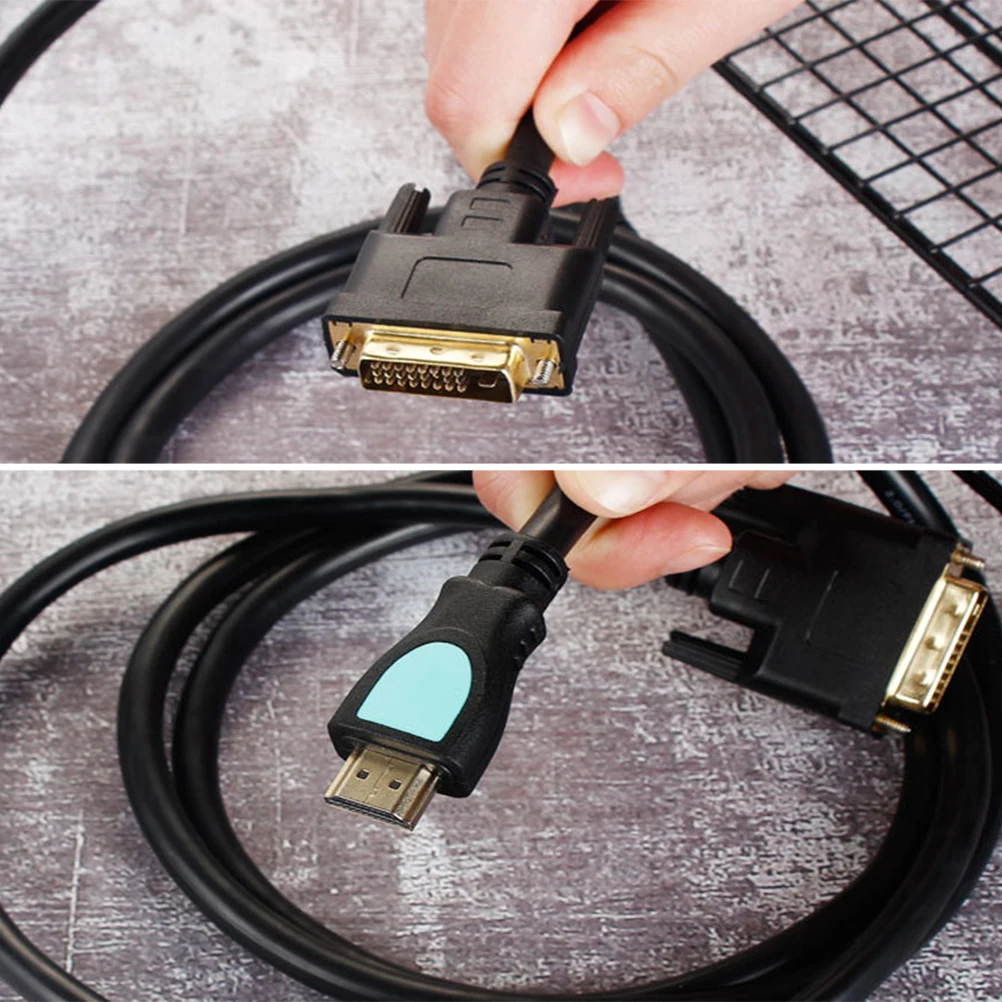 

1.5M Ultra-Fine Dvi To Full High-Definition Cable 24K Gold-Plated Oxygen-Free Copper High-Purity Conductor Pvc Insulation