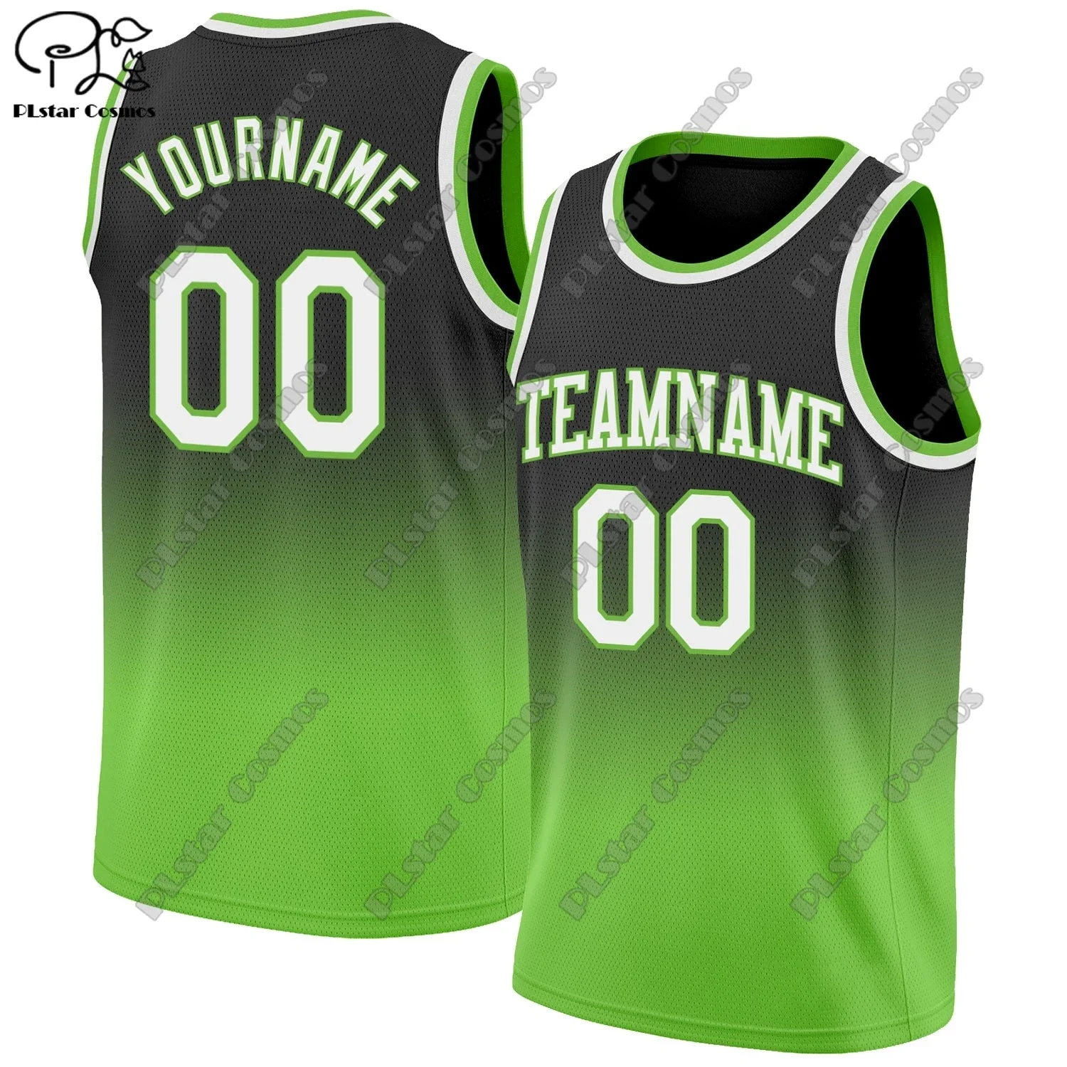 PLstar Cosmos 3D Printing 2023 New Custom Gradient Graffiti Fashion Men Summer Vest Authentic Basketball Jersey  1