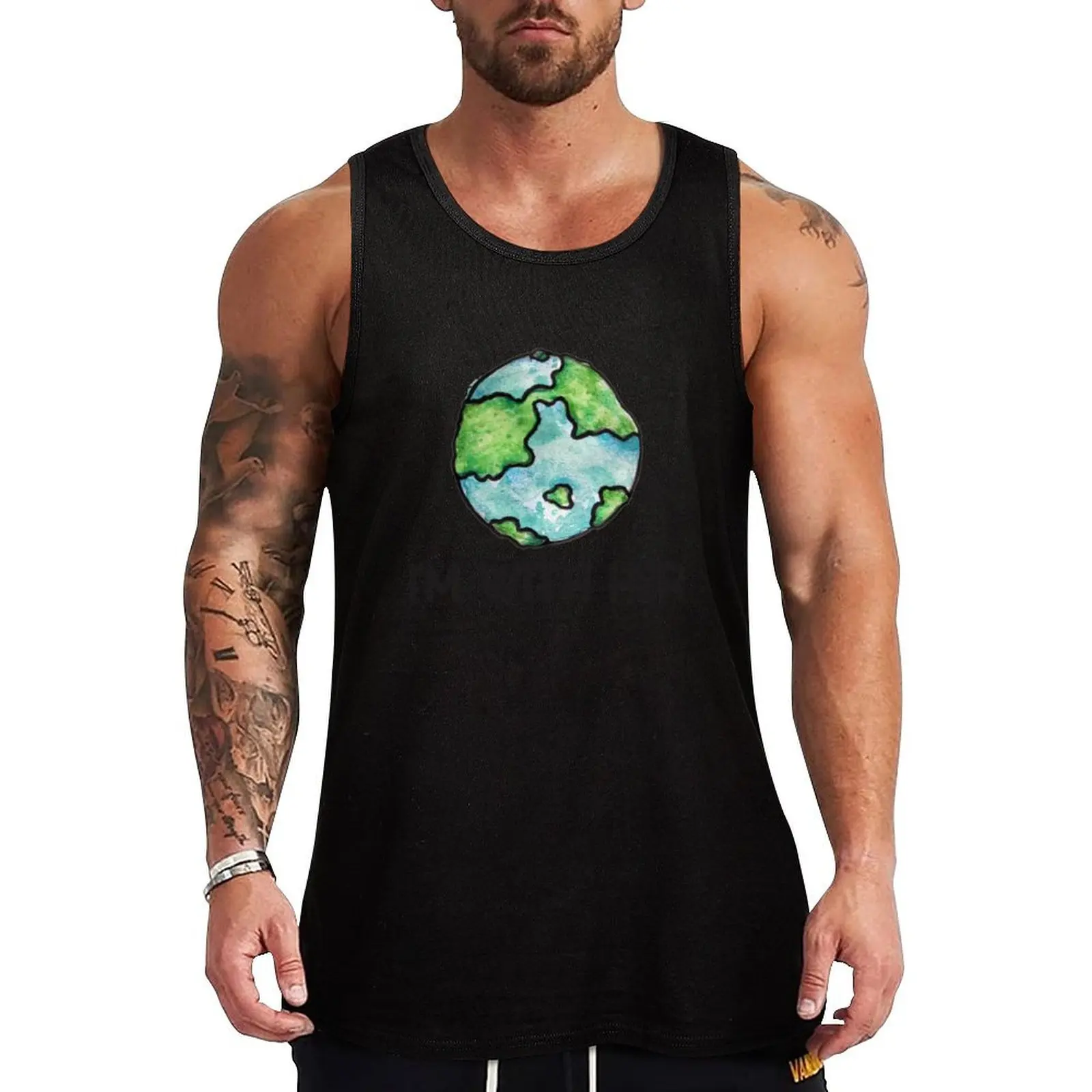 

I'm with her earth day Tank Top Man gym clothes gym clothes men Men's summer vest