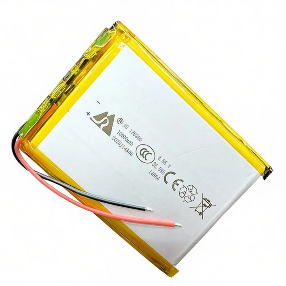 3.7V 10000mAh 126280 126080 Lithium Polymer LiPo Rechargeable Battery For MP3 Power Bank Mobile Phone Bluetooth Speaker Headsets