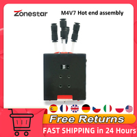 ZONESTAR 3D Printer Direct Drive Extruder Upgrade Kit 4-IN-1-OUT Mix Color Hotend Support 4 Colors Printhead with V6 Nozzle