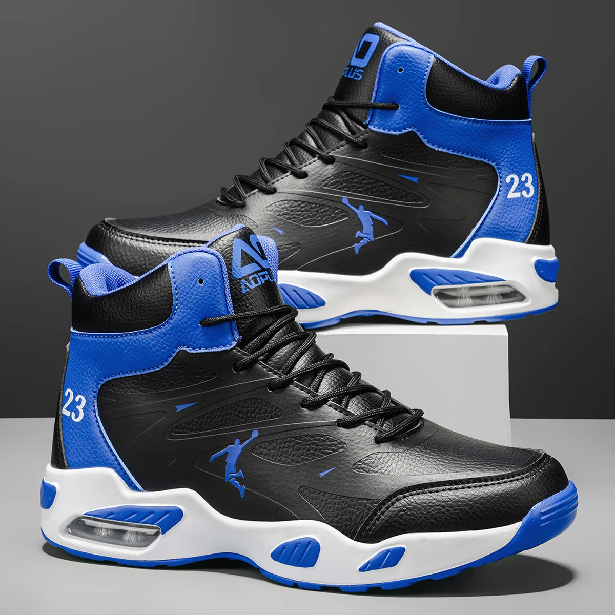 Herren-Basketballschuhe mit hohem Schaft, Luftpolster-Sneaker, rutschfeste, atmungsaktive Sportschuhe für Herren, Outdoor-Training, Sportschuhe – Detail 8