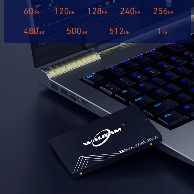 WALRAM 1TB SSD 512GB 2.5インチ SATA3 HDD 120GB 128GB 240GB 256GB 480GB 500GB ソリッドステートドライブ 1TB 2TB ハードディスク ノートパソコン デスクトップPC用
