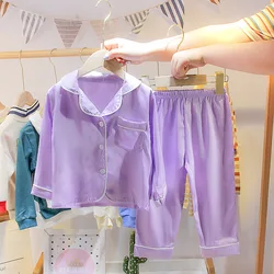 Children's Pajamas Set Baby Suits Kids Clothes Long Sleeve Toddler Boys Girls Tops Pants Set Home Wear Kids Pyjamas Nightgown