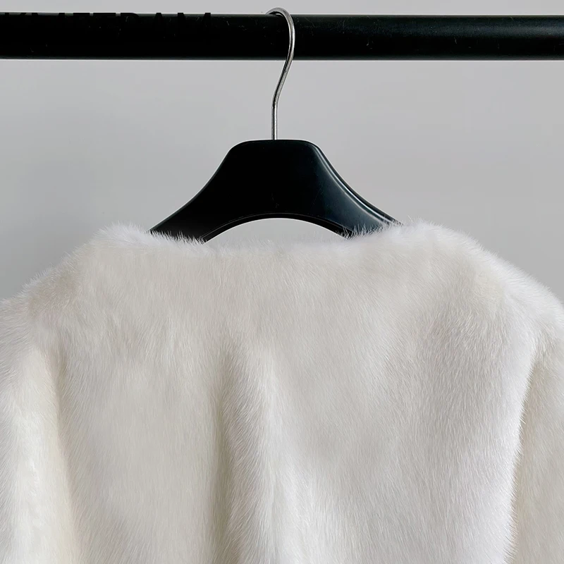 Natural Purple Label Mink Fur Coat Woman High Quality Short White Fur Jacket Winter Clothes Women Jackets 2025 шуба женская