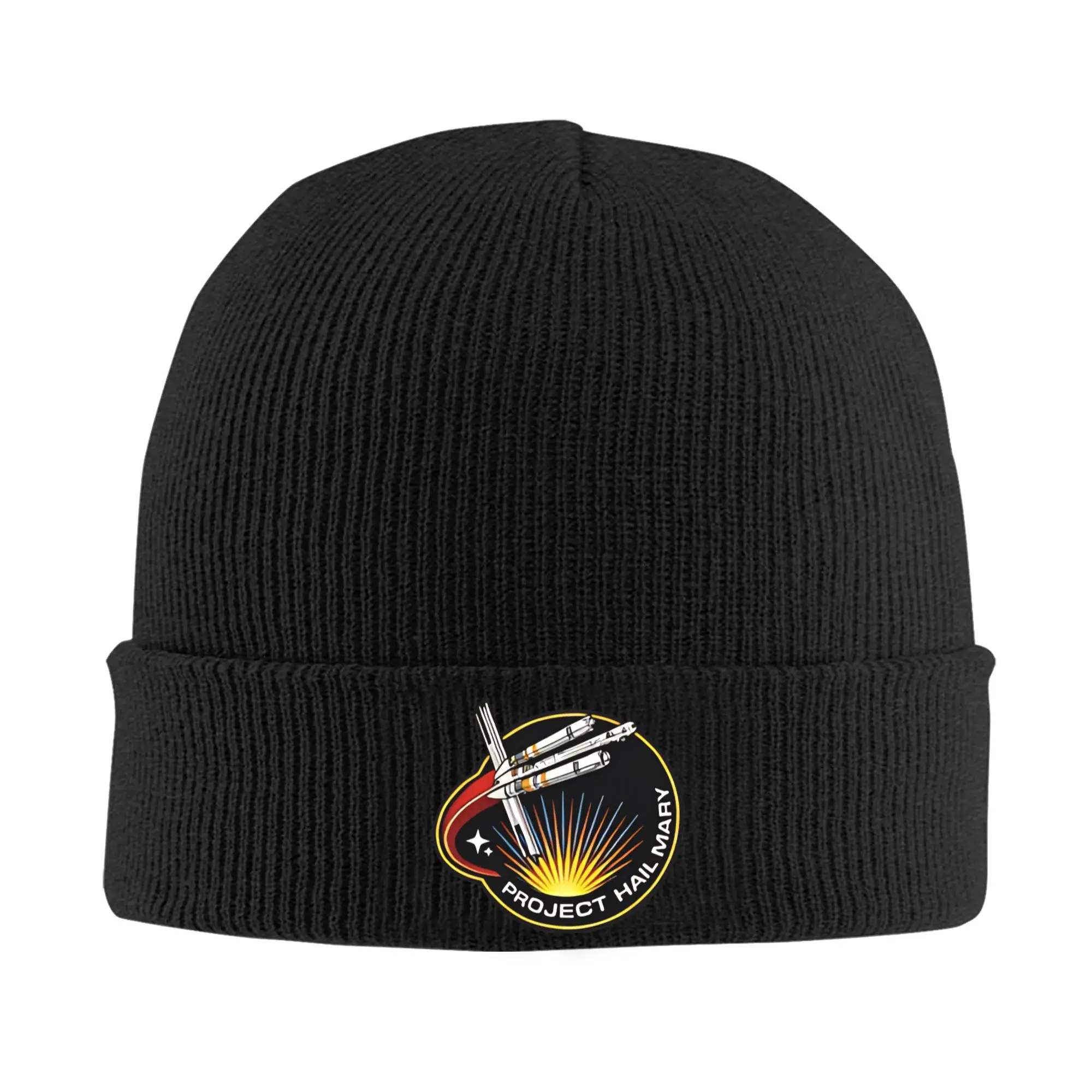 Project Hail Mary Spaceship Mission Knit Hat Beanies Winter Hats Warm Acrylic Street Badge Cap Men Women Gift
