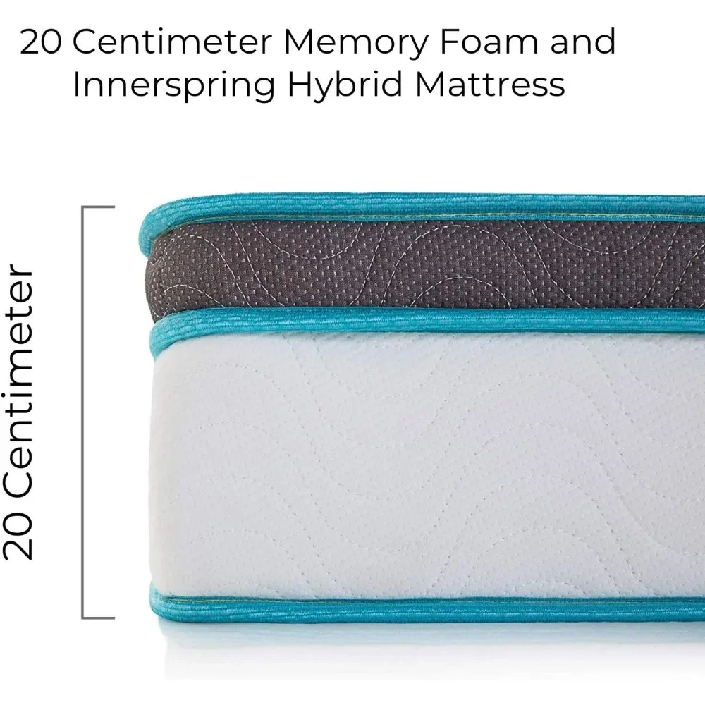 Memory Foam and Spring Hybrid Mattress - Medium Firm Feel - Bed in a Box - Quality Comfort and Adaptive Support and Kids Bedroom