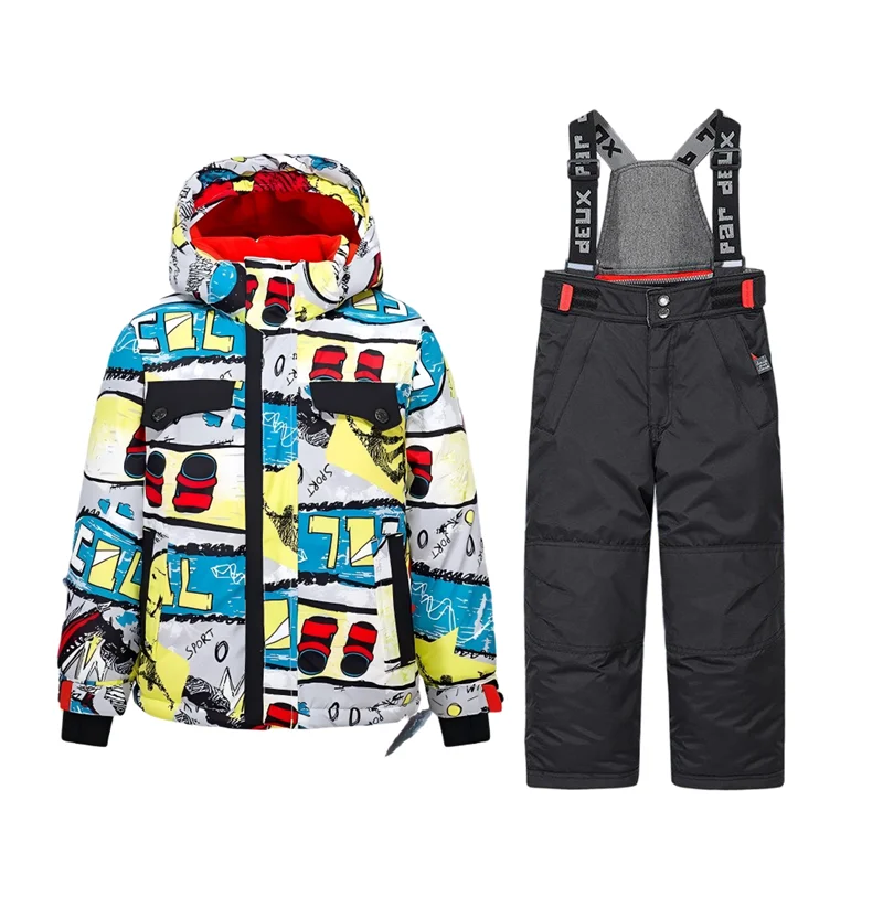 

Kids' 4-Piece Ski Warmth Set: Hooded Jacket + Bib Pants + Scarf + Neck Gaiter – Winter Outdoor Snow Outfit