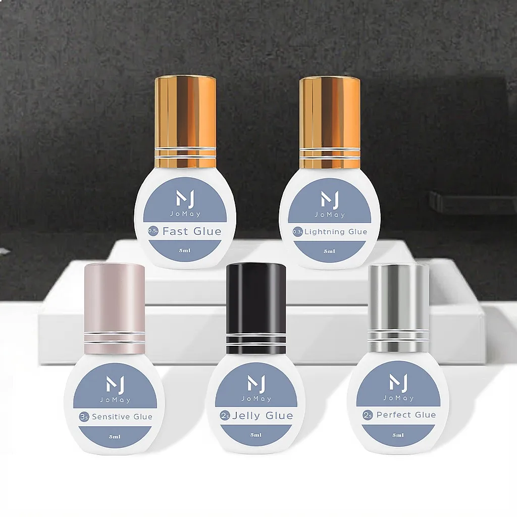 Fast Drying Eyelash Extension Glue Wholesale Liquid Strong Latex Free Lash Glue Black Clear Private Label Lash  Adhesive