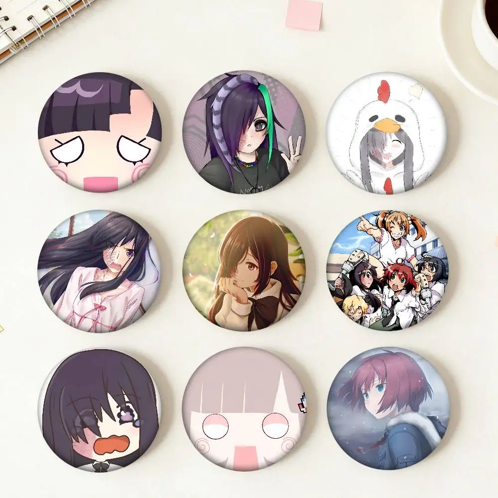 Anime Katawa Shoujo Rundes Abzeichen Anstecknadel Rucksack Kleidung Schmuck Accessoires Geschenk Brosche