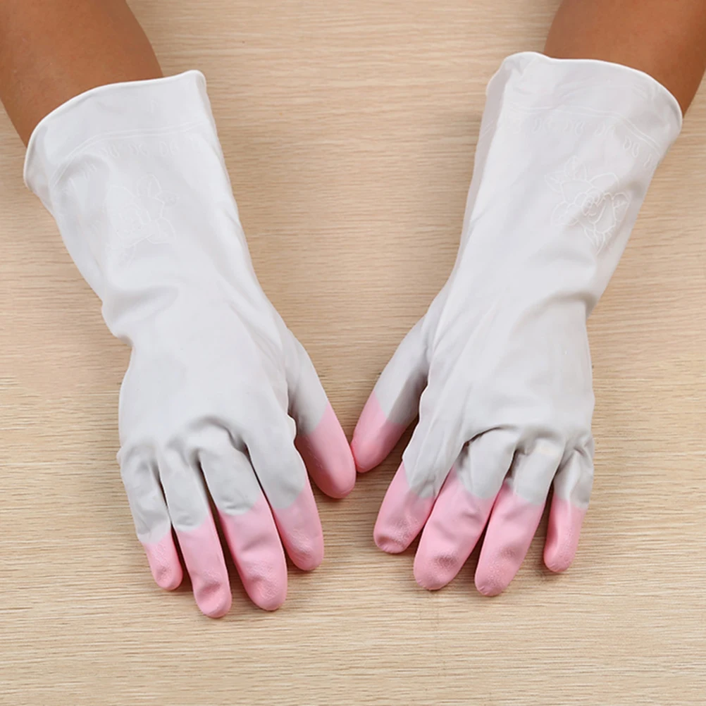 

Cleaning Rubber Gloves Waterproof Lightweight Kitchen Dishwashing PVC Household Gloves for Hand Wash Pet Care Laundry Gardening
