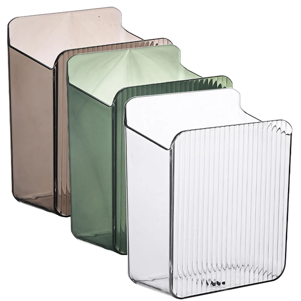 

3pcs Toothbrush Holder Wall Mounted No Drill Bathroom Organizer Rack Stainless Steel Toothpaste Dispenser Razor Storage Shelf