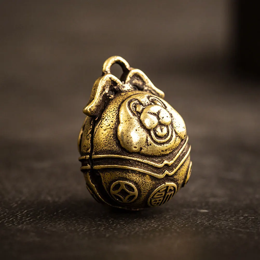 

2 Pcs Vintage Rabbit Bell Brass Craft Small Hanging Pendant Keyholder DIY Decor Backpack Exquisite Lightweight Durable