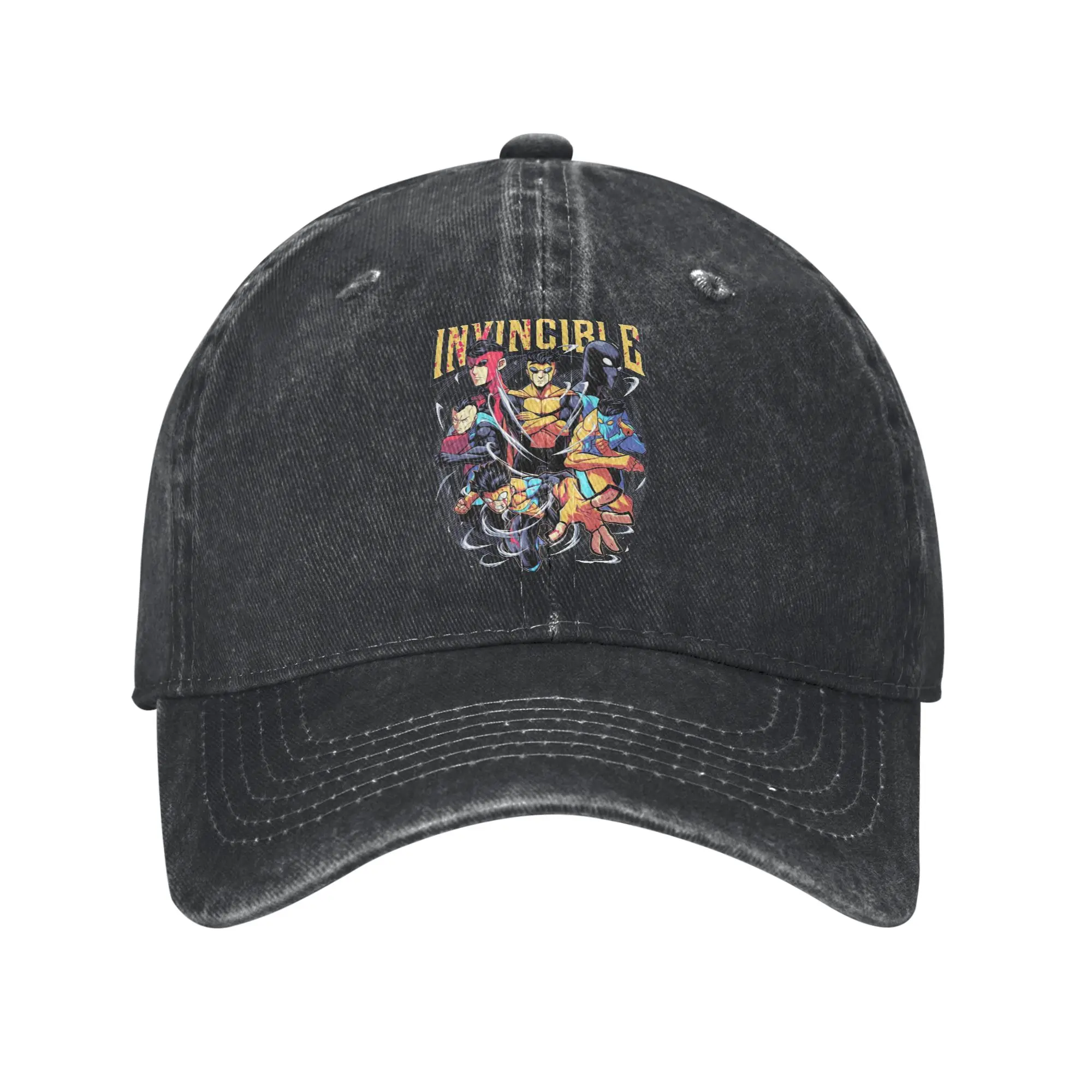 Invincible Mark Hero Men Women Baseball Caps  Distressed Denim Hats Cap Classic Outdoor Running Golf Unstructured Soft Sun Cap