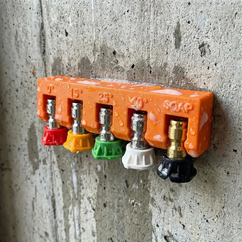 Quick Connect 5Port 1/4 Inch Pressure Washer Nozzle Organizer Holder Storage Rack for Efficient Access in Cleaning Jobs