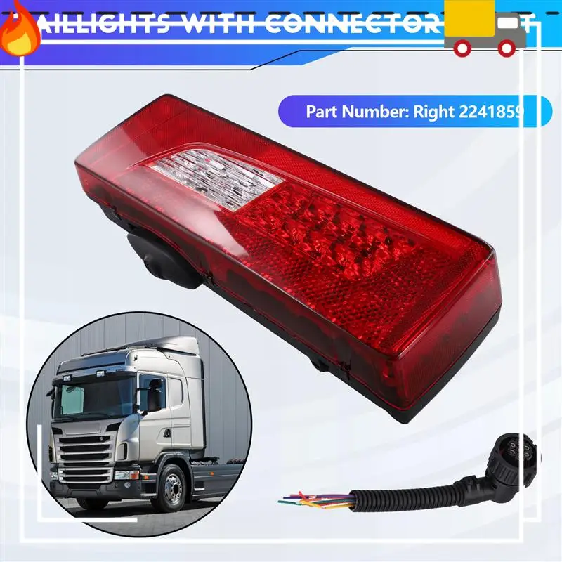 

24V LED Rear Headlight Tail Light For Scania Truck Taillight 1Pc With Plug Connectors Accessories Parts Right 2241859