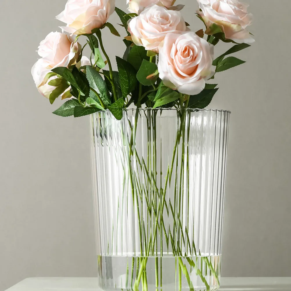 

Household Trash Can Clear White Simple Container Office Multi Function Waste Basket Kitchen Garbage Bin Reusable PET Material