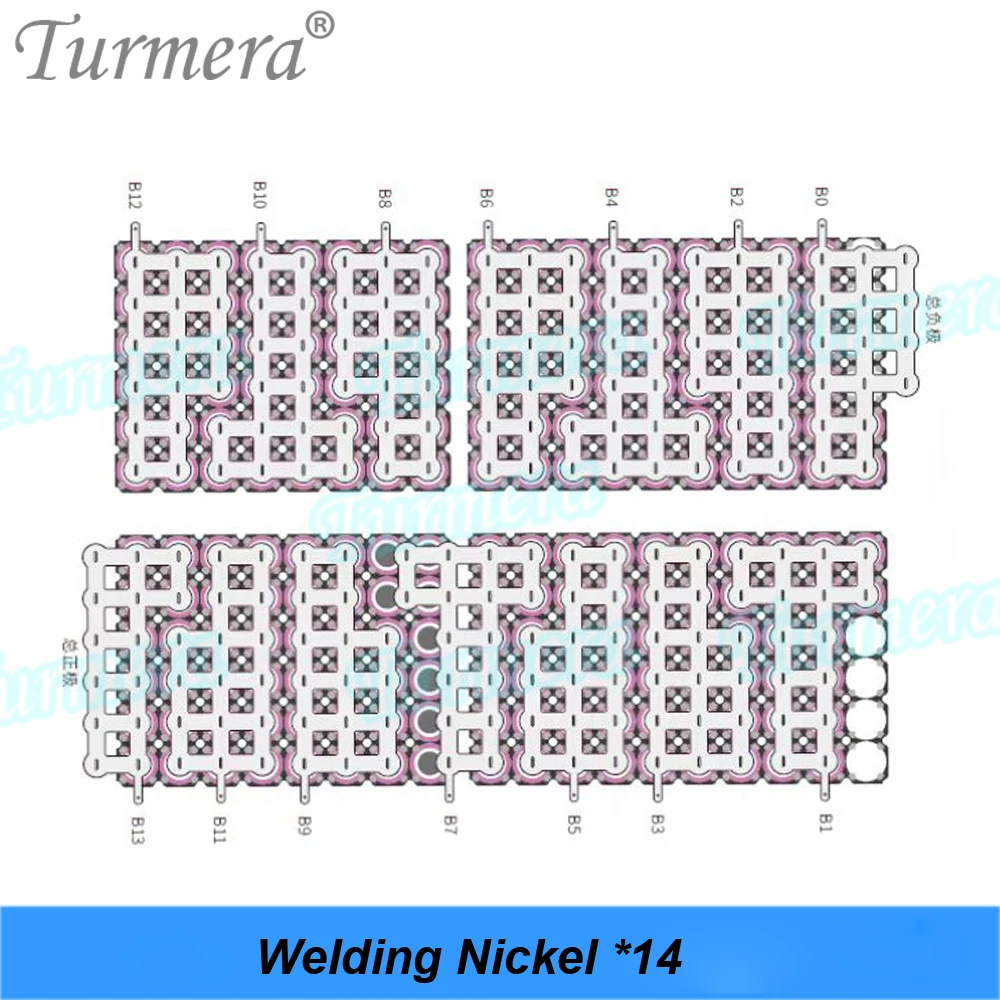 Turmera 48V 21700 bateria do rowerów elektrycznych Box Case 13S 30A 50A Balance BMS z 13S8P 21700 uchwyt spawanie nikiel dla majsterkowiczów