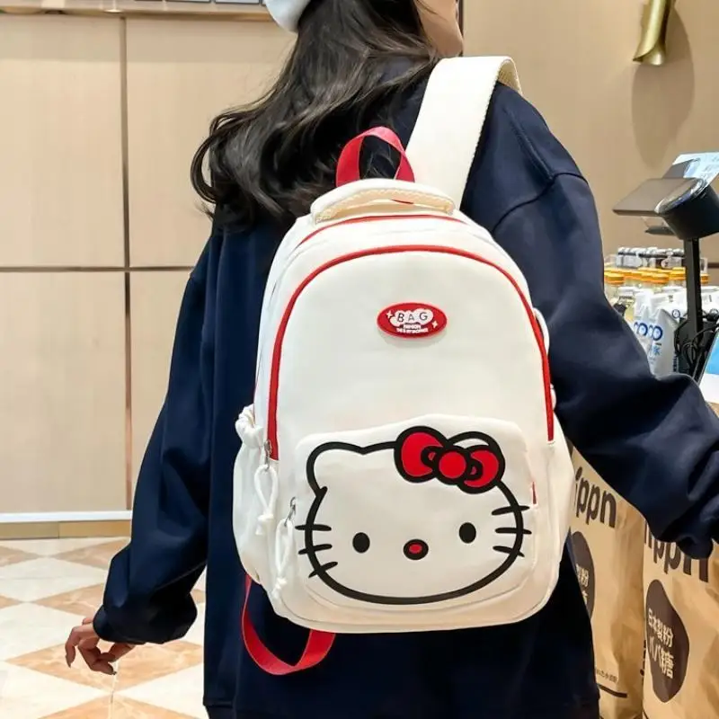 

Sanrios Hello Kittys Lightweight Backpack Spinal Protection Good-Looking Multiple Compartments Schoolbag Lighten The Burden Gift