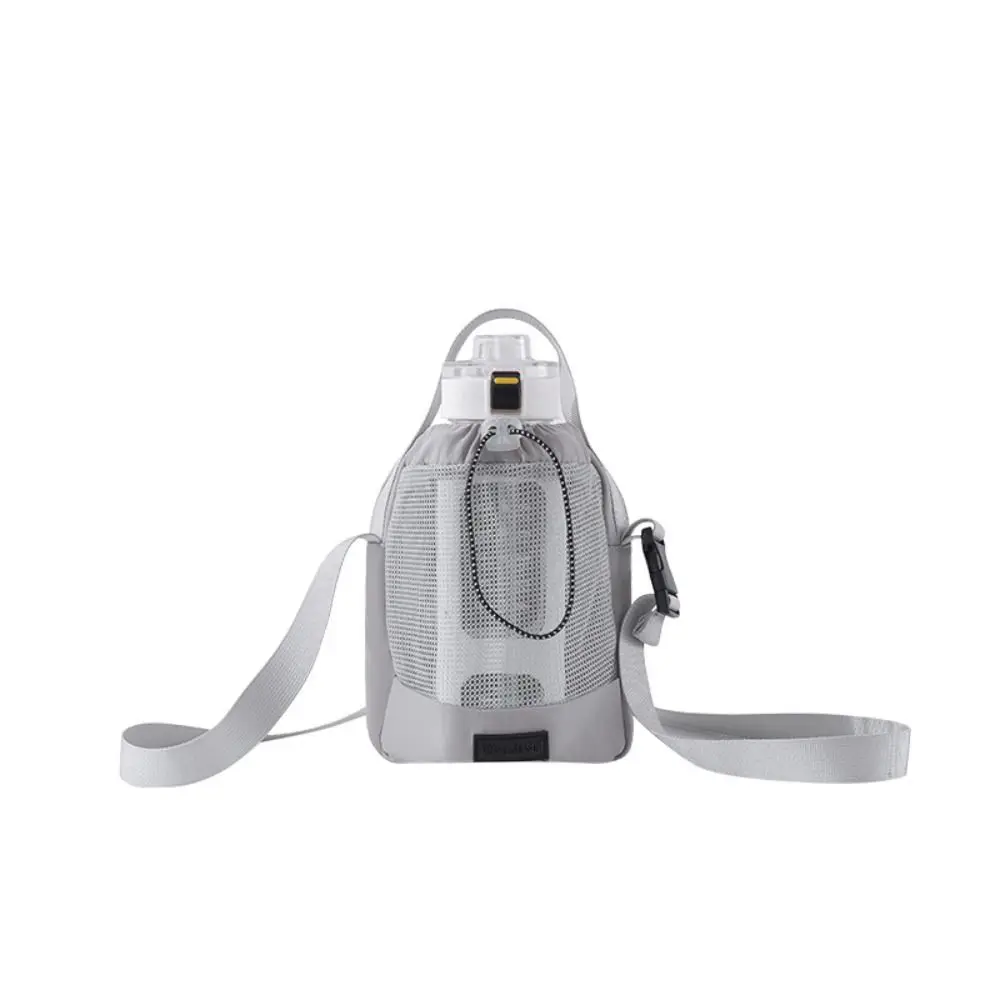 حزام الكتف شبكة زجاجة ماء الناقل حقيبة النايلون الجبهة جيب Crossbody زجاجة ماء محفظة المحمولة افتتاح كبير