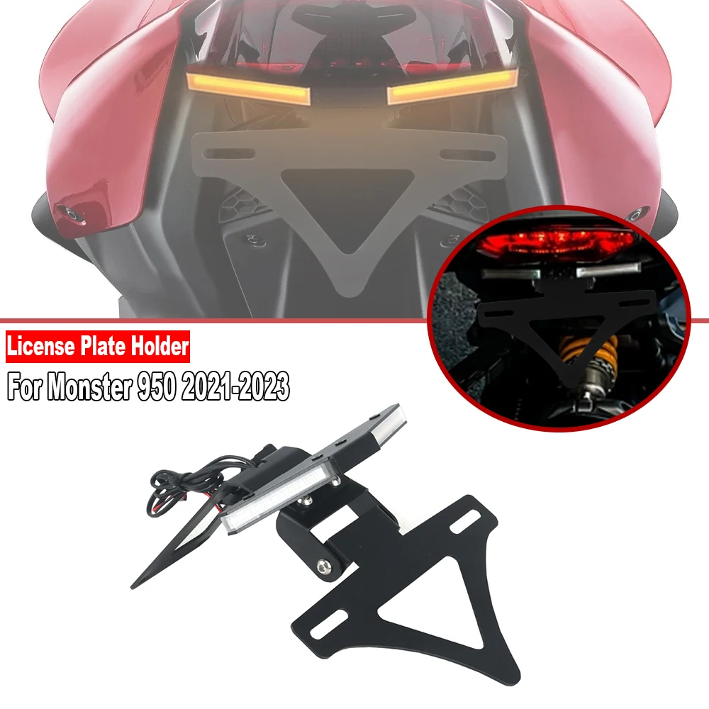 

For Ducati Monster 950 Monster 950 2021 2022 2023 New Rear Tail Tidy License Plate Holder Motorcycle Fender Eliminator Kit ﻿