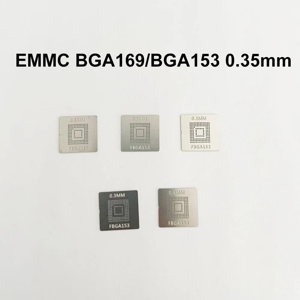 5 sztuk/partia bezpośrednie ogrzewanie EMMC BGA169 BGA153 szablon szablon 0.3MM szablon BGA szablony do reballingu