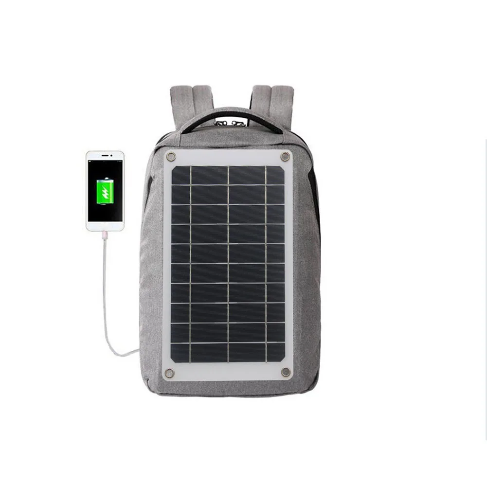 Panel Surya Monokristalin dengan Pengisi Daya Sel Surya Kait 10W 5V Panel Pengisi Daya Surya untuk Penggemar Luar Ruangan dan Pelancong