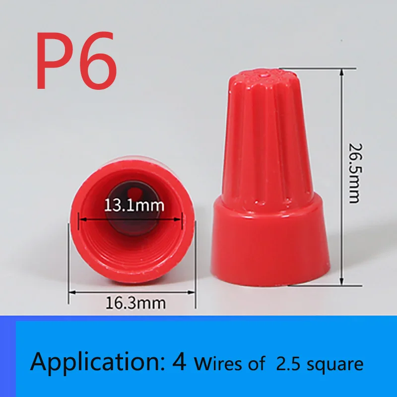 Schraubklemmen-Sortiment 22-8 AWG Elektrische Anschlussklemmen Blau Grau Orange Rot und Gelb Schraubklemmen P1 P2 P3 P4 P6 – Detail 5