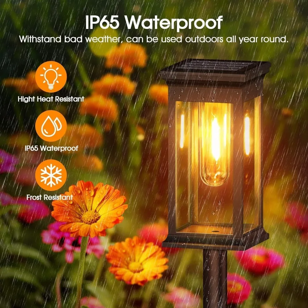 

Solar light Outdoor garden Household waterproof garden tungsten wire lawn insert lamp outdoor atmosphere decorative street light