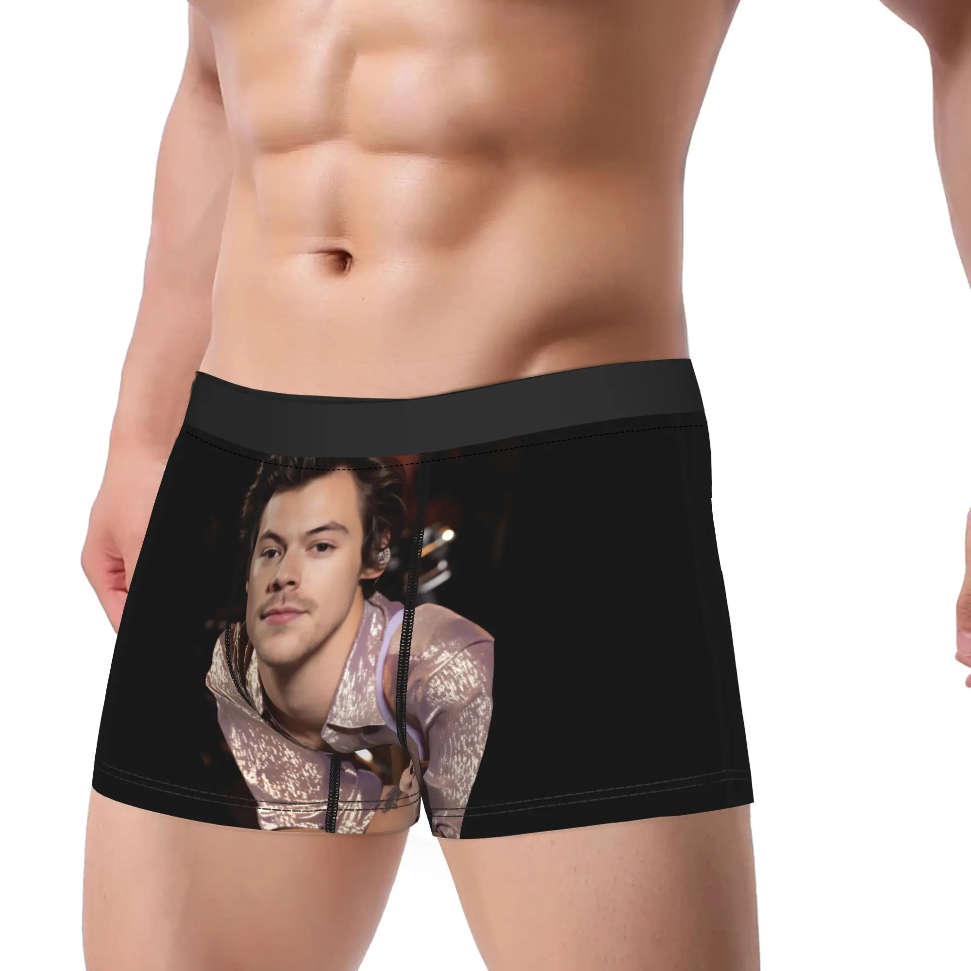 H-Harry Styles  Underwear  Custom DIY Boxer Shorts Hot Sale Man Panties Classic Boxer Brief Birthday Present