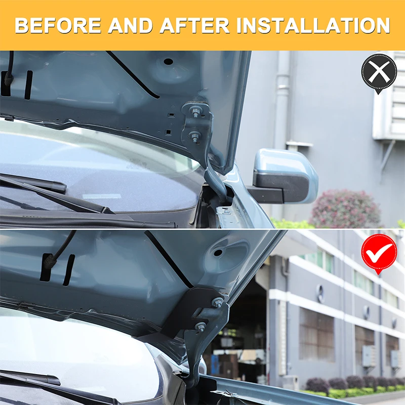 

For Ford Maverick 2022-2025+ Carbon Steel Black Car Hood Searchlight LED Spotlight Bracket Trim Car Accessories (Exclude Lamps)